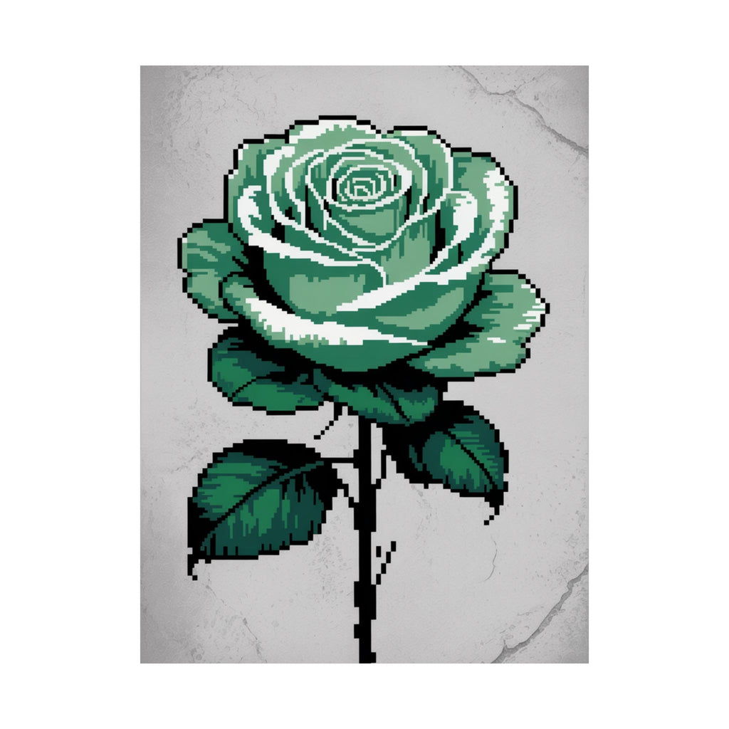 Emerald Pixel Bloom