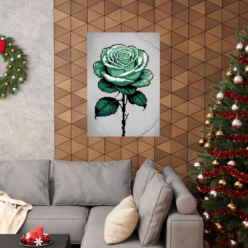 Emerald Pixel Bloom