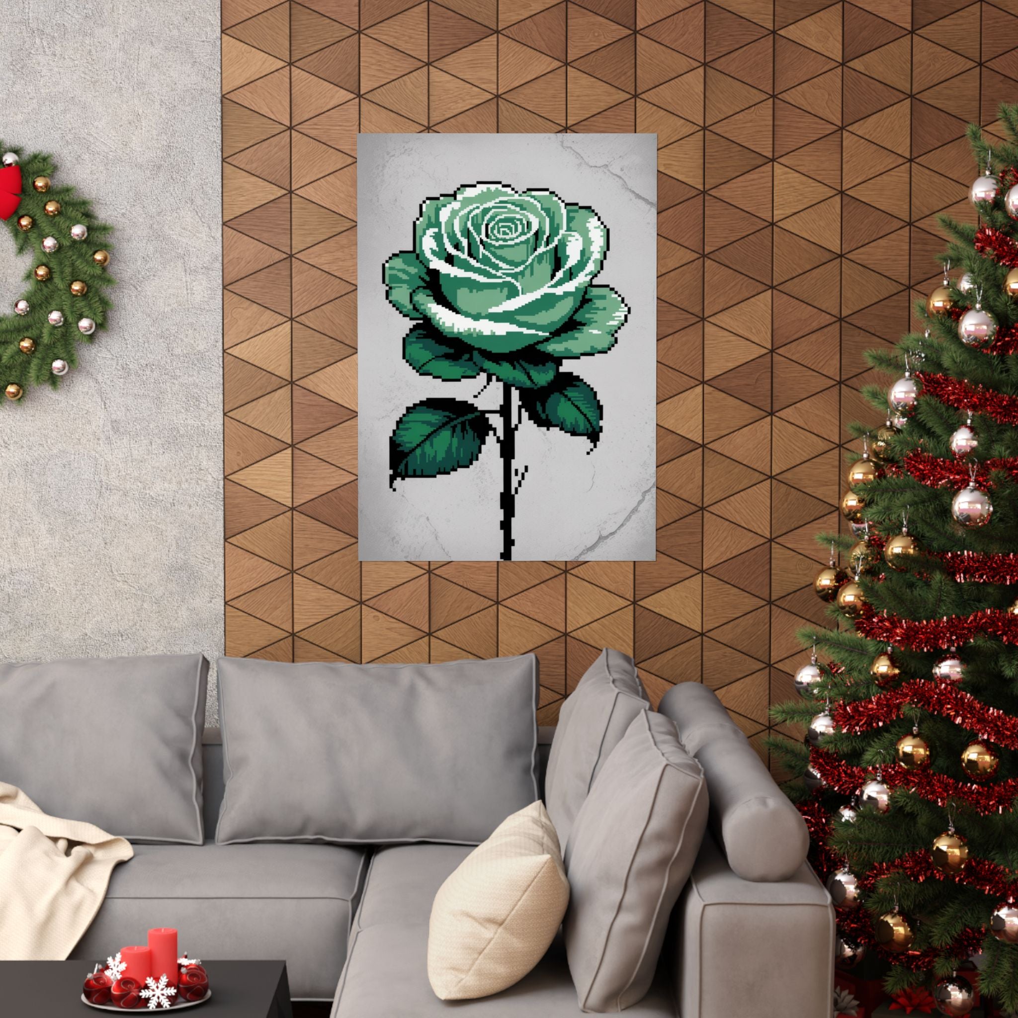Emerald Pixel Bloom