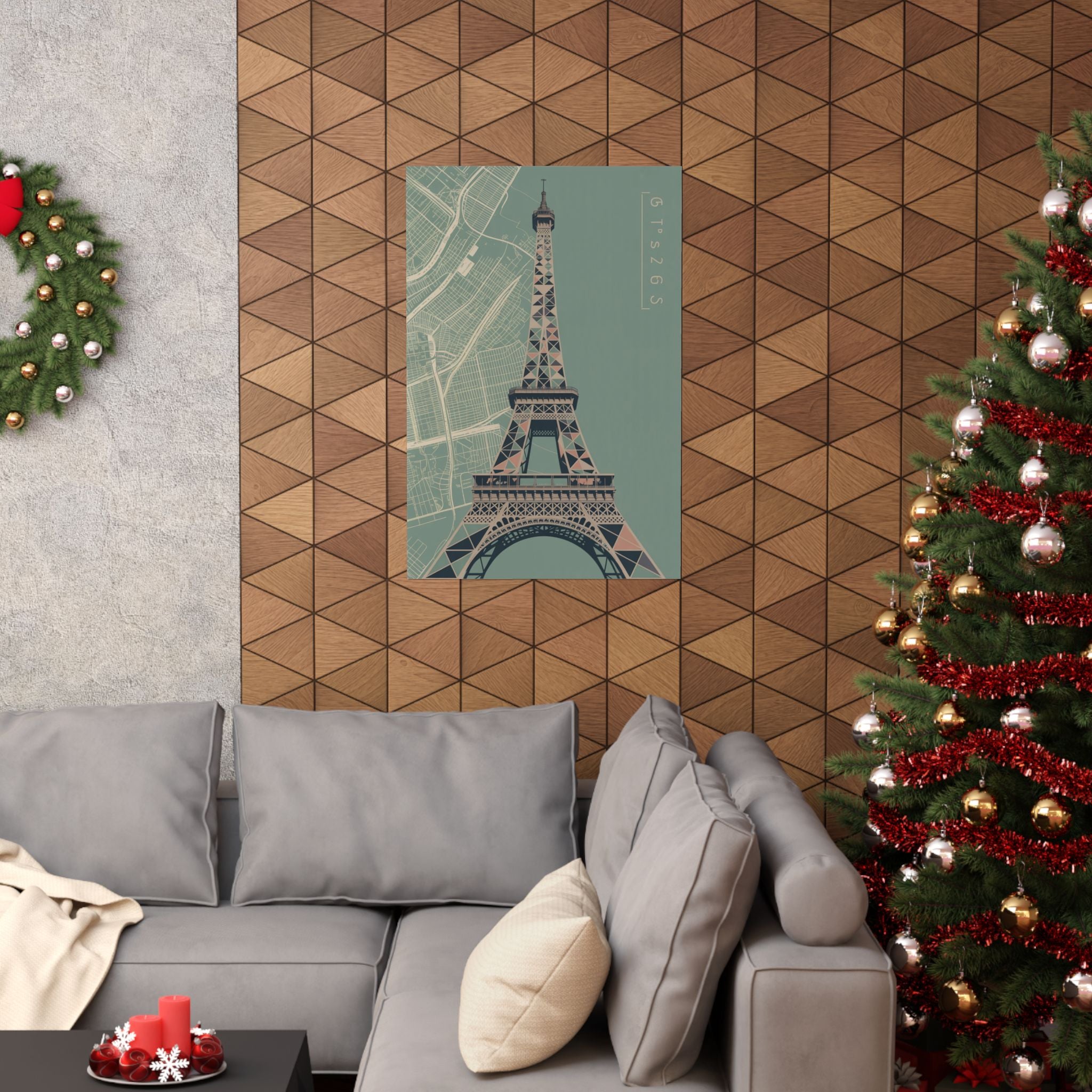 Geometric Parisian Blue