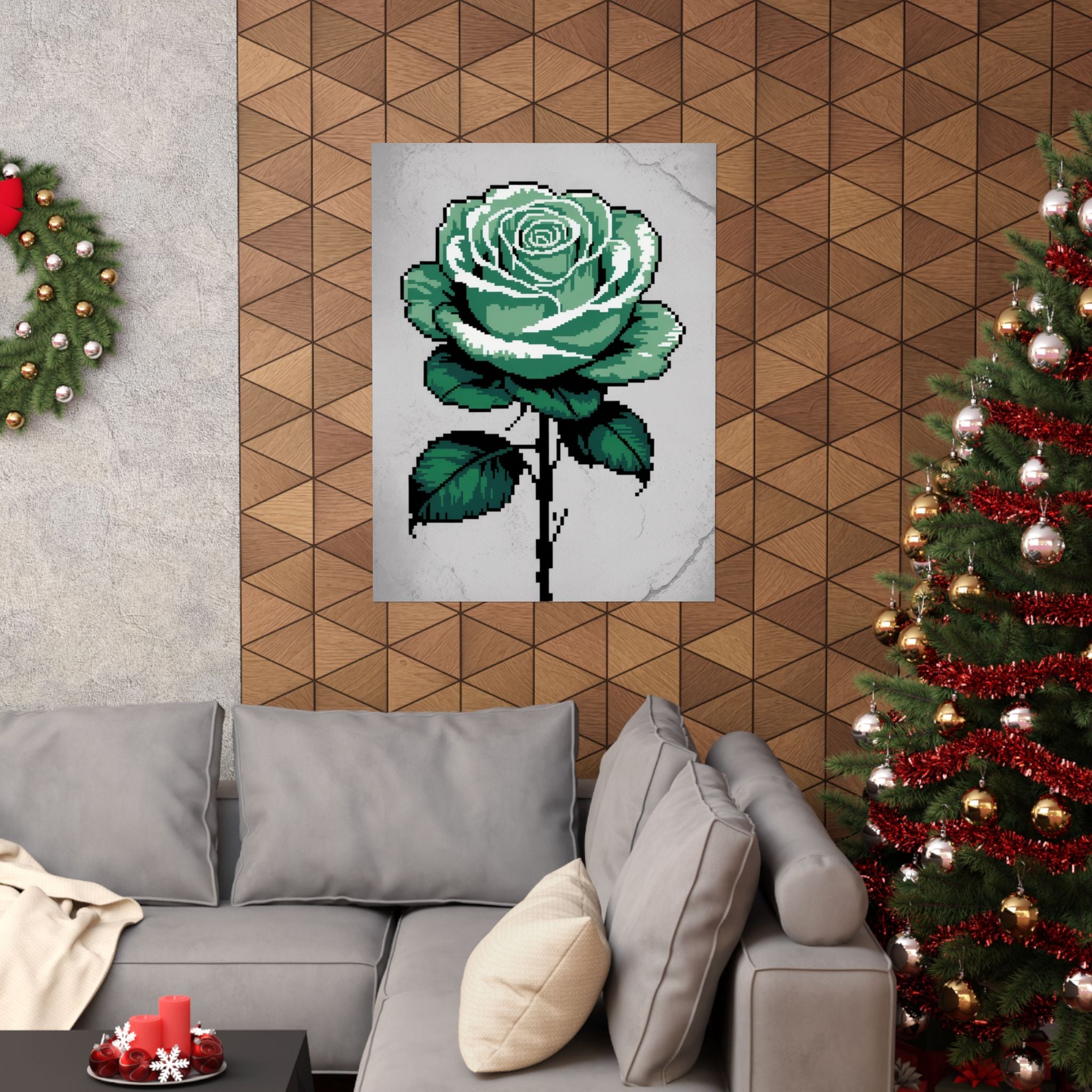 Emerald Pixel Bloom