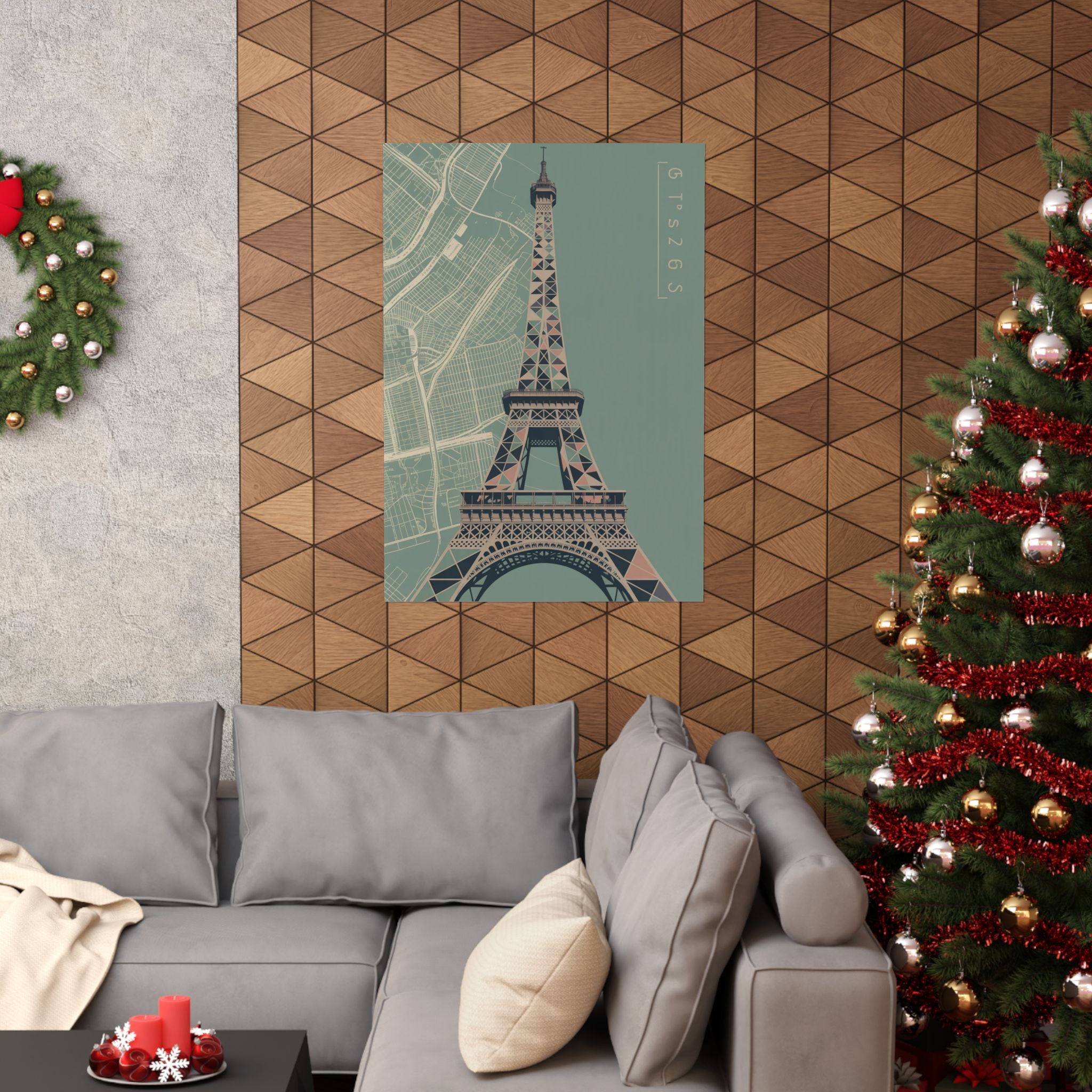 Geometric Parisian Blue