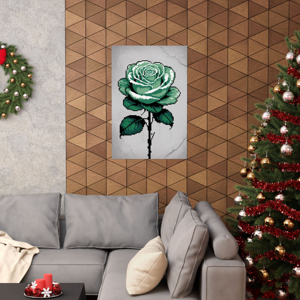 Emerald Pixel Bloom