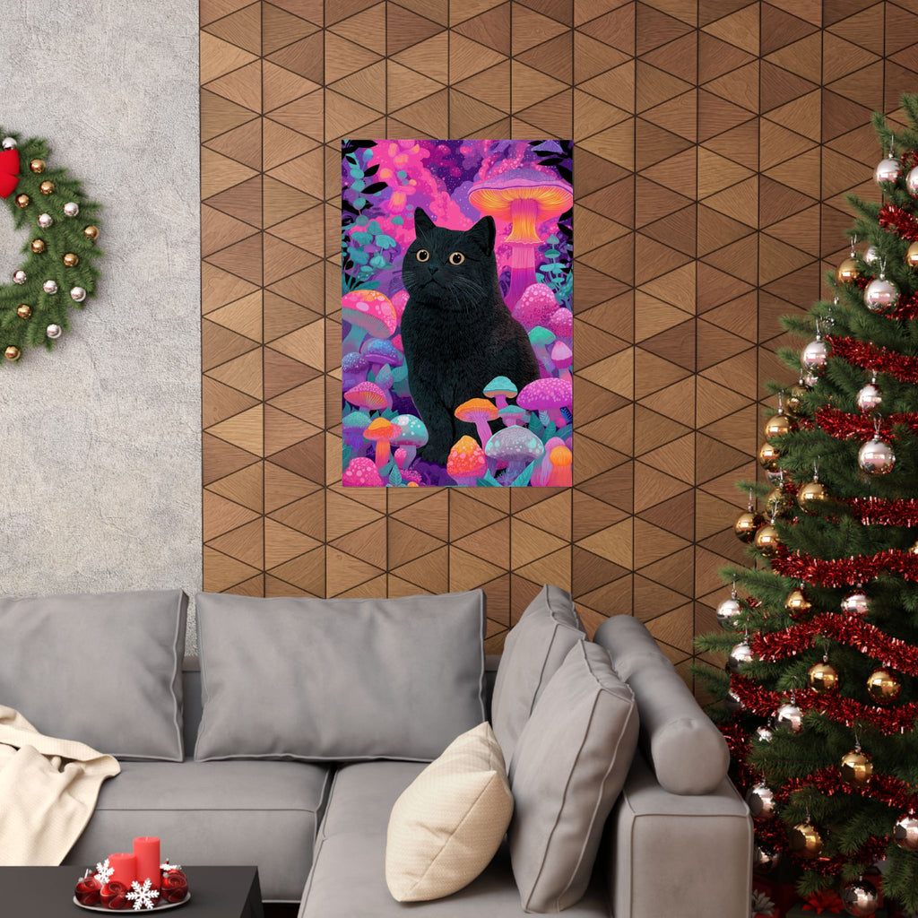 Trippy Black Cat Poster