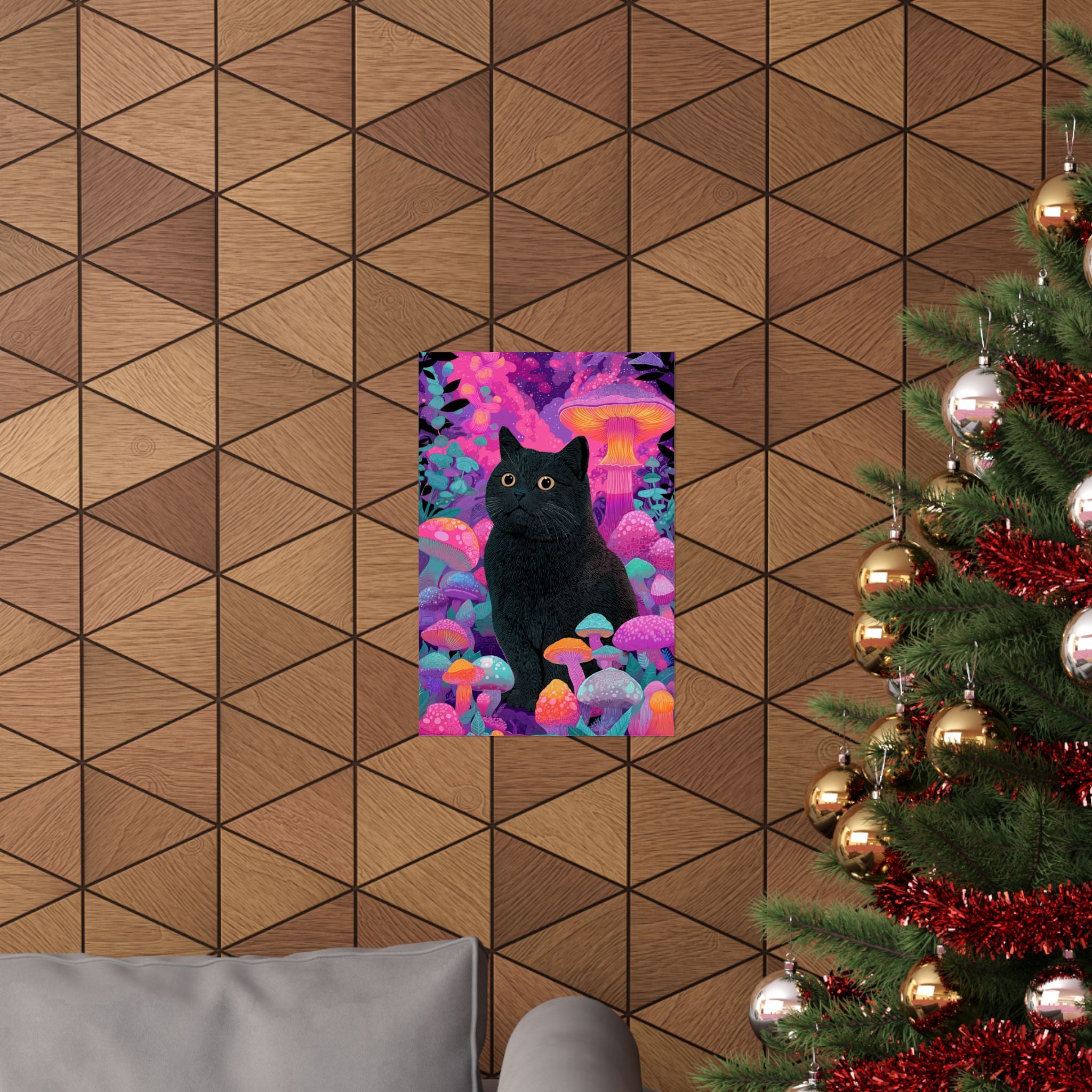 Trippy Black Cat Poster