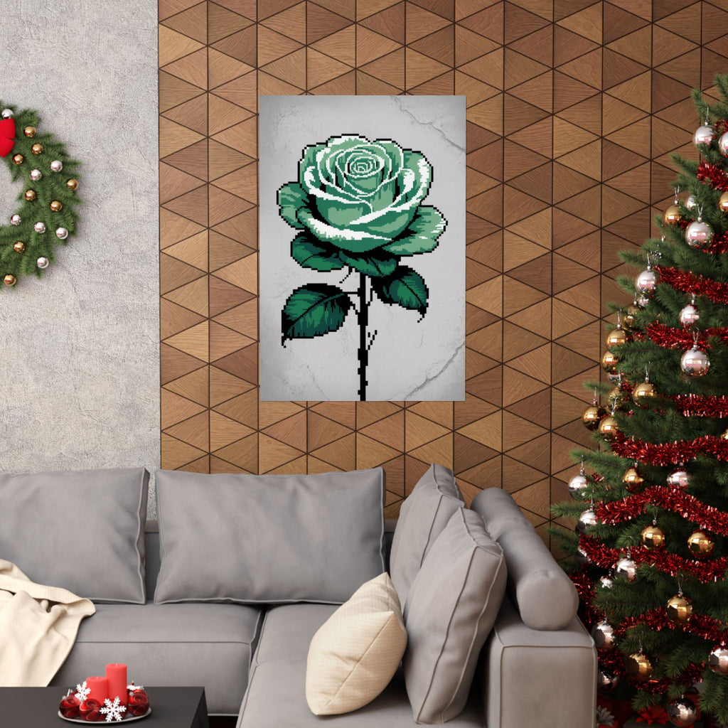 Emerald Pixel Bloom