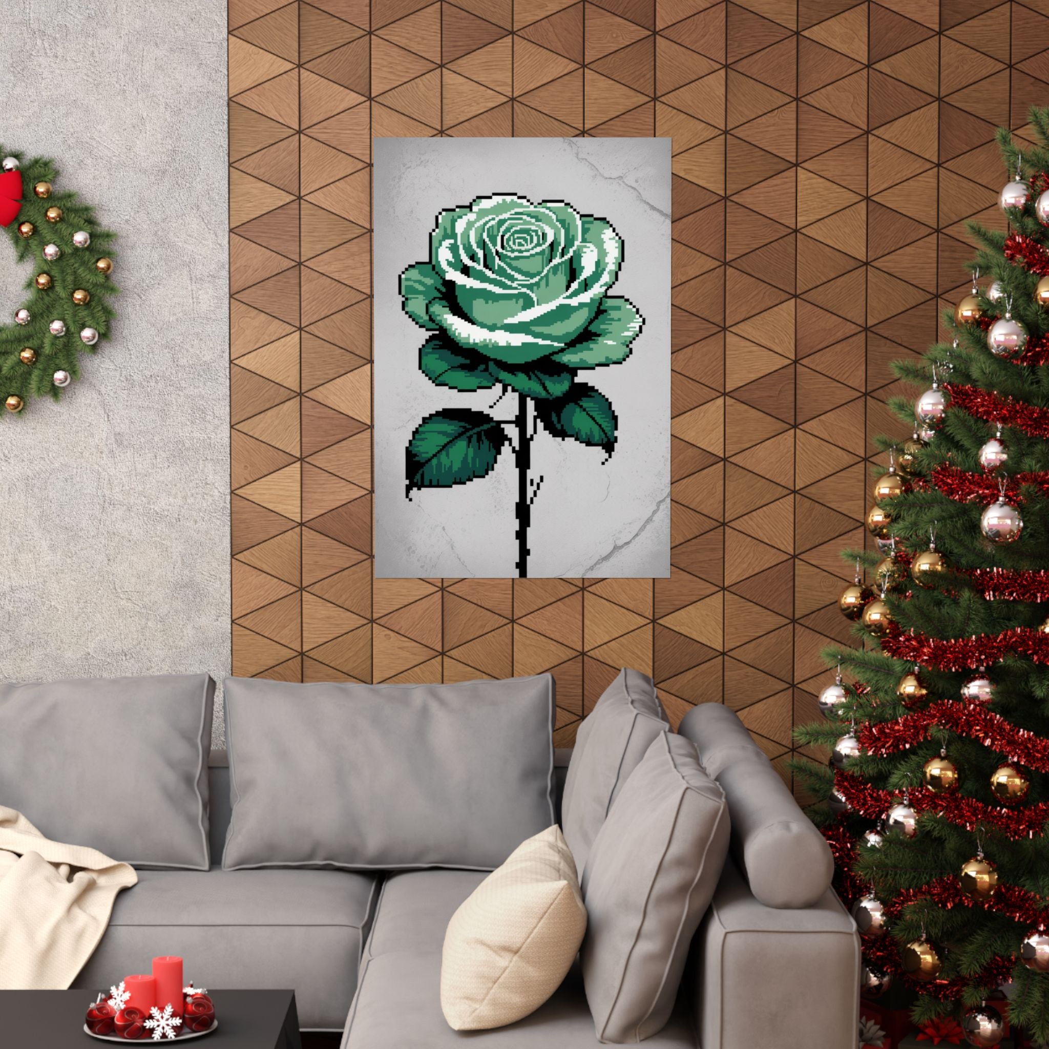 Emerald Pixel Bloom