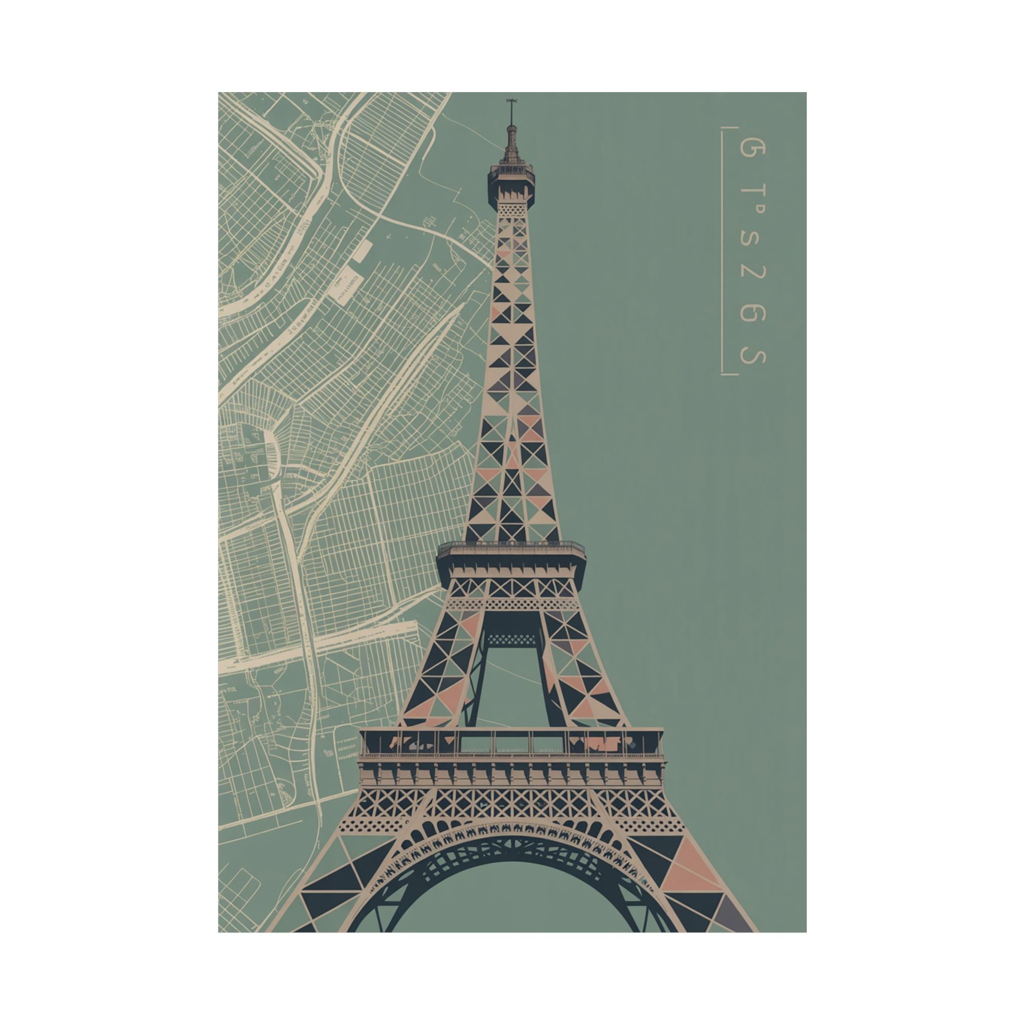 Geometric Parisian Blue