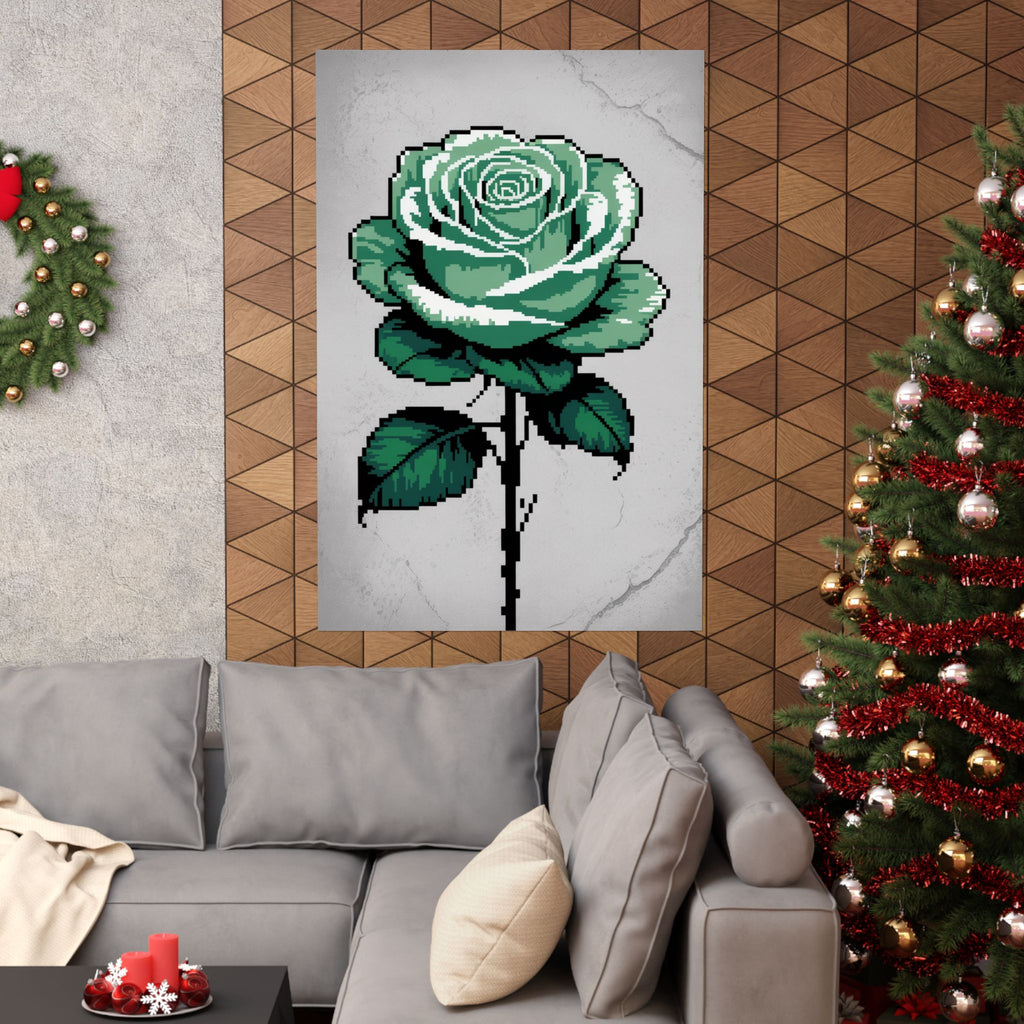 Emerald Pixel Bloom