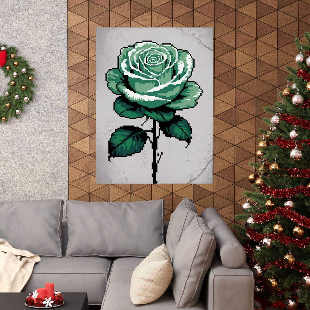 Emerald Pixel Bloom